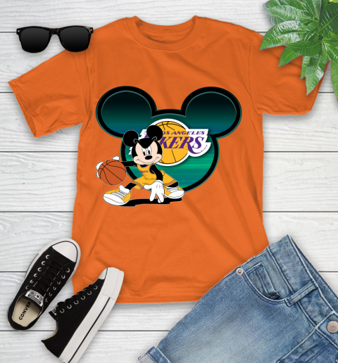 NBA Los Angeles Lakers Mickey Mouse Disney Basketball Youth T-Shirt 7