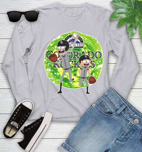 MLB Colorado Rockies Rick And Morty Baseball Sports Youth Long Sleeve 5