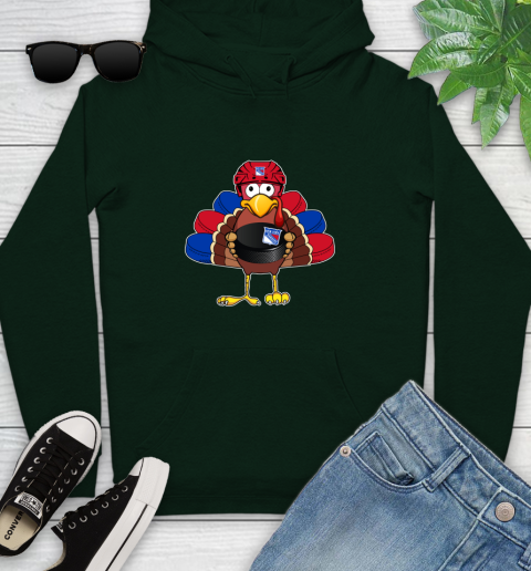 New York Rangers Turkey Thanksgiving Day Youth Hoodie 13