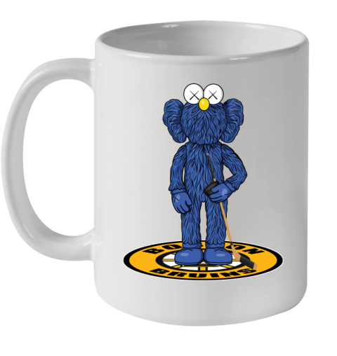 NHL Hockey Boston Bruins Kaws Bff Blue Figure Shirt Ceramic Mug 11oz