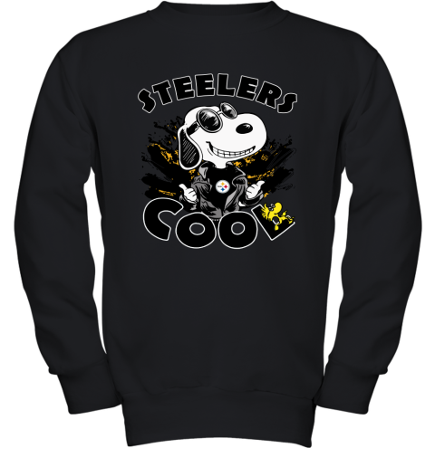 Pittsburg Steelers Snoopy Joe Cool We're Awesome Youth Sweatshirt