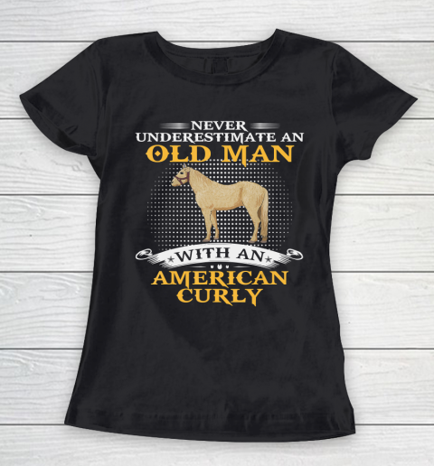 Father gift shirt Mens Never Underestimate An Old Man With An American Curly Horse T Shirt Women's T-Shirt