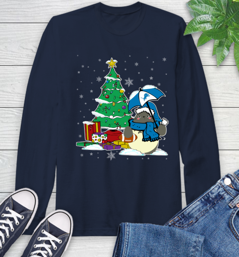 Detroit Lions NFL Football Cute Tonari No Totoro Christmas Sports Long Sleeve T-Shirt 3