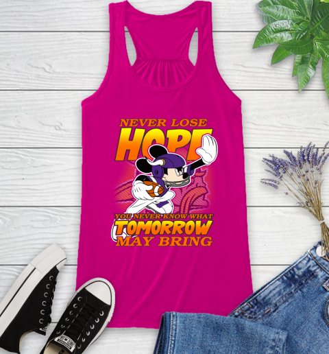 Minnesota Vikings NFL Football Mickey Disney Never Lose Hope Racerback Tank 7