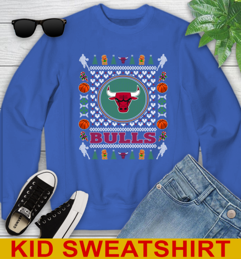 Chicago Bulls Merry Christmas NBA Basketball Loyal Fan Youth Sweatshirt 6