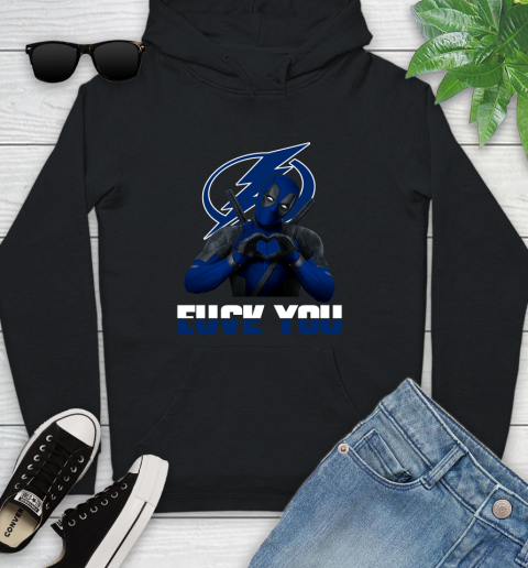 NHL Tampa Bay Lightning Deadpool Love You Fuck You Hockey Sports Youth Hoodie