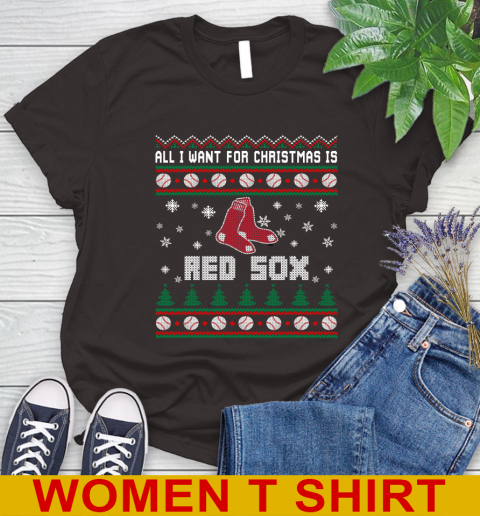MLB All I Want For Christmas Is Boston Red Sox Baseball Sports 93
