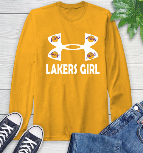 NBA Los Angeles Lakers Girl Under Armour Basketball Sports Long Sleeve T-Shirt 2