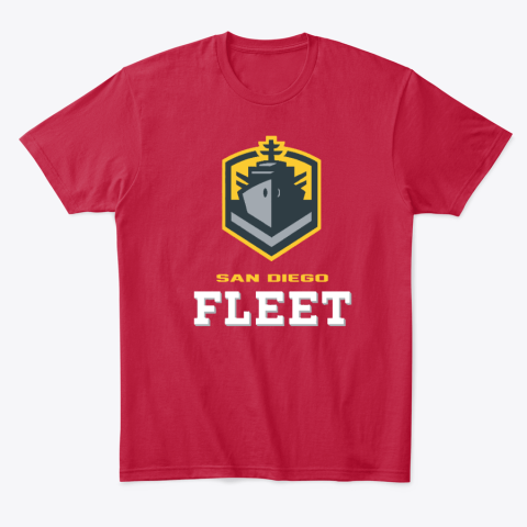 San Diego Fleet logo 4z0i san diego fleetlogo classic t shirt 2 front red