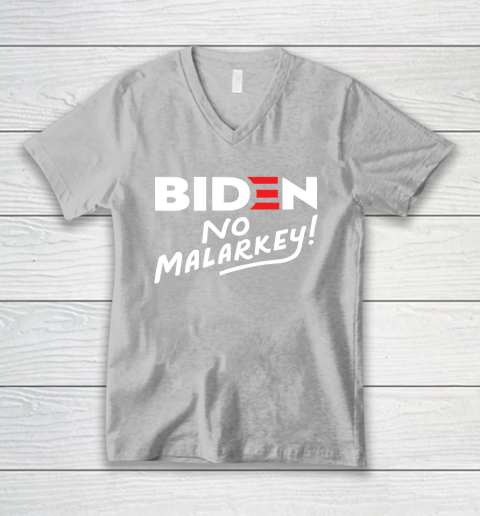 Biden No Malarkey V-Neck T-Shirt 3