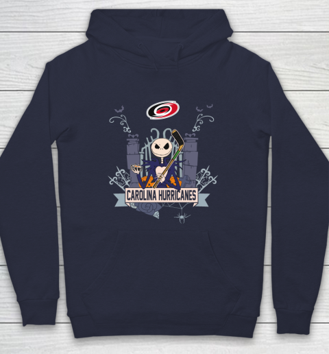 NHL Carolina Hurricanes Hockey Jack Skellington Halloween Hoodie 2