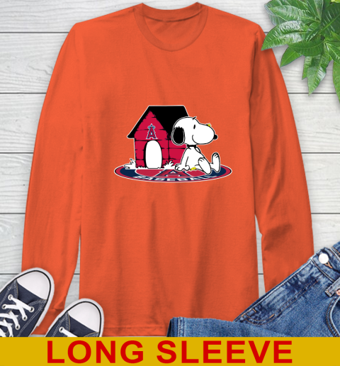 MLB Baseball Los Angeles Angels Snoopy The Peanuts Movie Shirt Long Sleeve T-Shirt 5