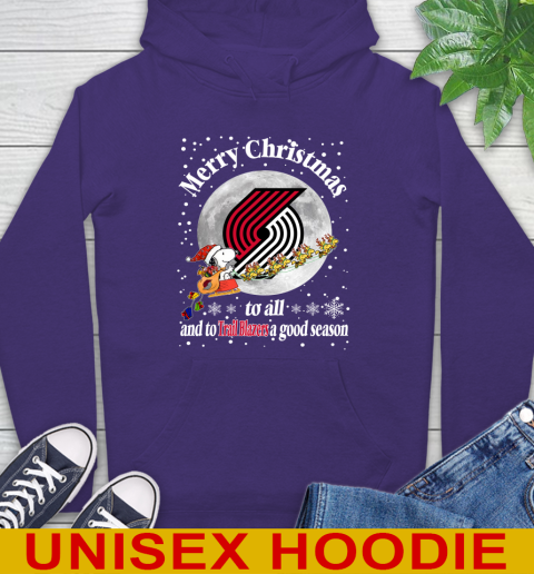 Portland Trail Blazers Merry Christmas To All And To Trail Blazers A Good Season NBA Basketball Sports Hoodie 5