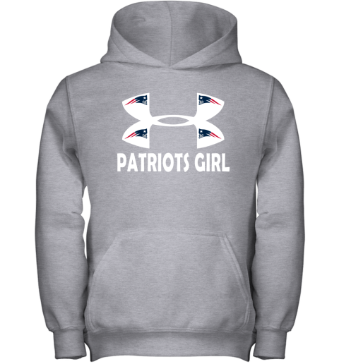 NFL New England Patriots Girl Under Armour Football Sports 9xToNWlsPmr youth hoodie 43 95 151514 front sport grey