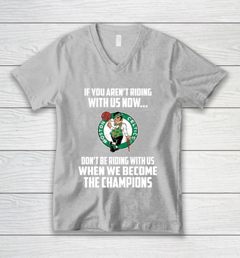 NBA Boston Celtics Basketball We Become The Champions V-Neck T-Shirt 3
