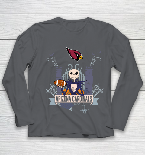 NFL Arizona Cardinals Football Jack Skellington Halloween Youth Long Sleeve 6