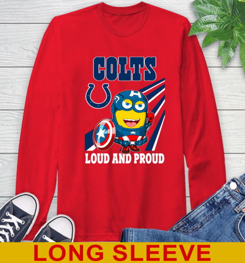 NFL Football Indianapolis Colts Captain America Marvel Avengers Minion Shirt Long Sleeve T-Shirt 13 NFL Football Indianapolis Colts Captain America Marvel Avengers Minion Shirt Long Sleeve T-Shirt - Image 13