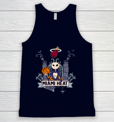 NBA Miami Heat Basketball Jack Skellington Halloween Tank Top 2