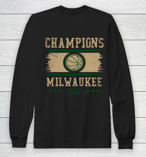 Milwaukee Bucks championship shirt  NBA championship Basketball 2021 Long Sleeve T-Shirt