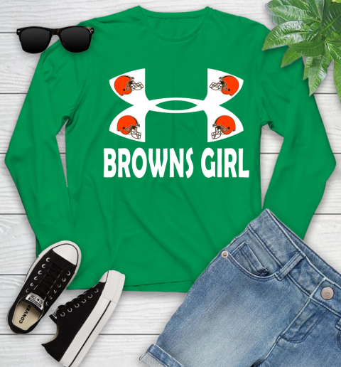 NFL Cleveland Browns Girl Under Armour Football Sports Youth Long Sleeve 7