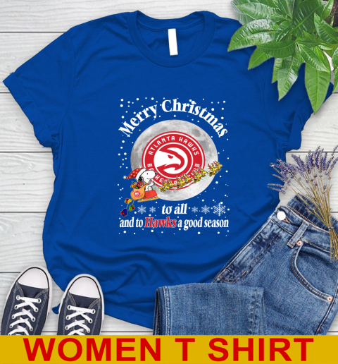 Atlanta Hawks Merry Christmas To All And To Hawks A Good Season NBA Basketball Sports Women's T-Shirt 10