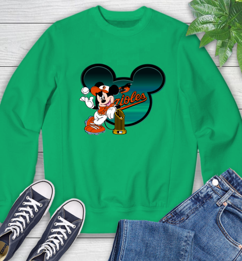 MLB Baltimore Orioles The Commissioner's Trophy Mickey Mouse Disney Sweatshirt 6