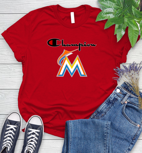 MLB Baseball Miami Marlins Champion Shirt Women's T-Shirt 9