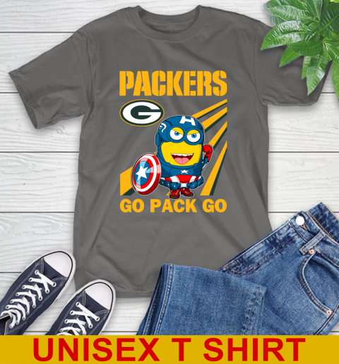 NFL Football Green Bay Packers Captain America Marvel Avengers Minion Shirt T-Shirt 10
