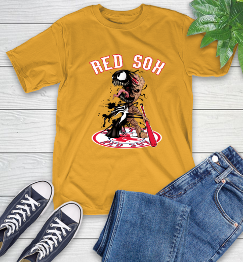MLB Boston Red Sox Baseball Venom Groot Guardians Of The Galaxy T-Shirt 3