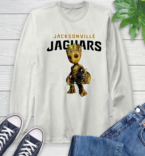 Jacksonville Jaguars NFL Football Groot Marvel Guardians Of The Galaxy Long Sleeve T-Shirt 12