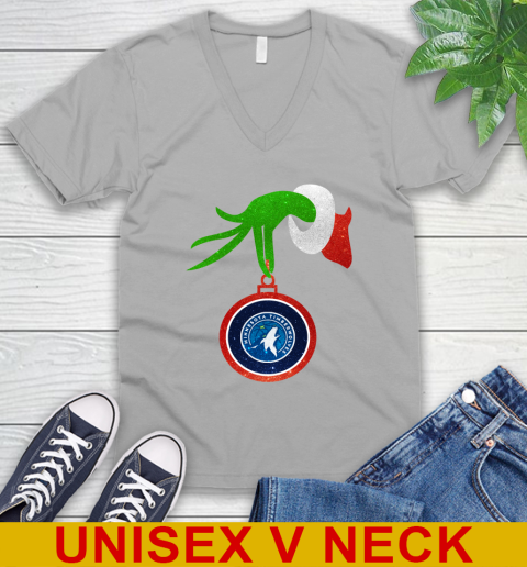 Minnesota Timberwolves Grinch Merry Christmas NBA Basketball V-Neck T-Shirt 4