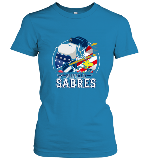 wyk6 buffalo sabres ice hockey snoopy and woodstock nhl ladies t shirt 20 front sapphire