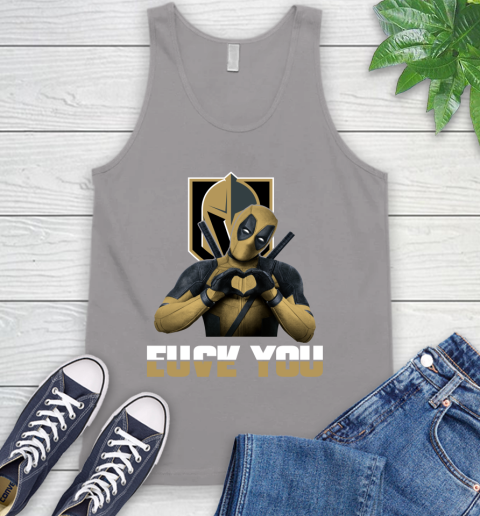 NHL Vegas Golden Knights Deadpool Love You Fuck You Hockey Sports Tank Top 3