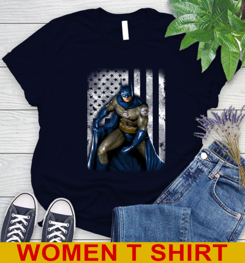 Toronto Blue Jays MLB Baseball Batman DC American Flag Shirt Women's T-Shirt 2