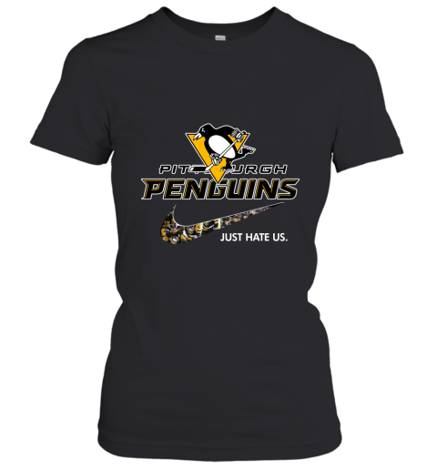 NHL Team Pittsburg Peguins x Nike Just Hate Us Hockey Women's T-Shirt