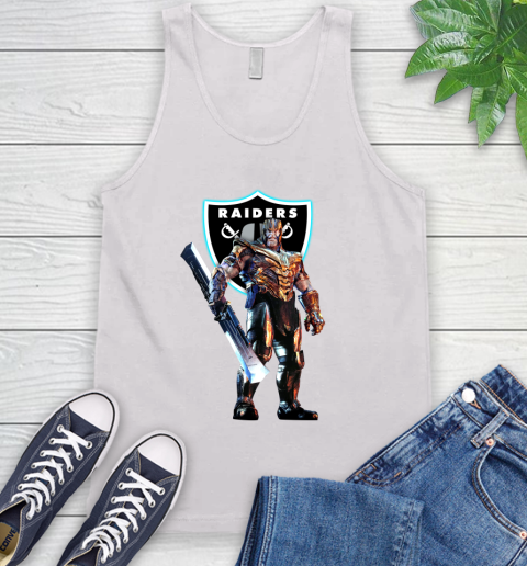 NFL Thanos Gauntlet Avengers Endgame Football Oakland Raiders Tank Top