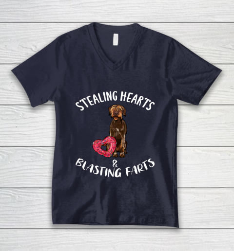 Stealing Hearts Blasting Farts Wirehaired Pointing Griffon V-Neck T-Shirt 2