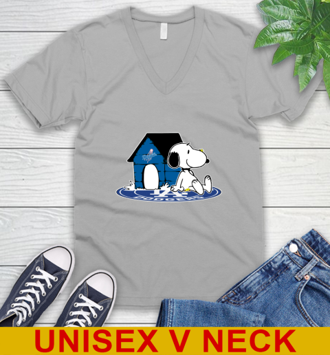 MLB Baseball Los Angeles Dodgers Snoopy The Peanuts Movie Shirt V-Neck T-Shirt 4