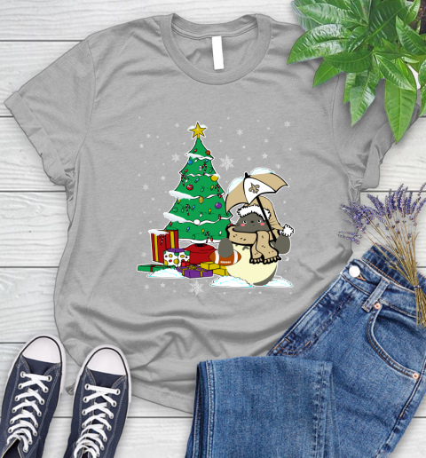 New Orleans Saints NFL Football Cute Tonari No Totoro Christmas Sports Women's T-Shirt 5