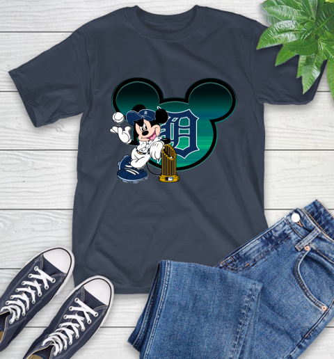 MLB Detroit Tigers The Commissioner's Trophy Mickey Mouse Disney T-Shirt 4