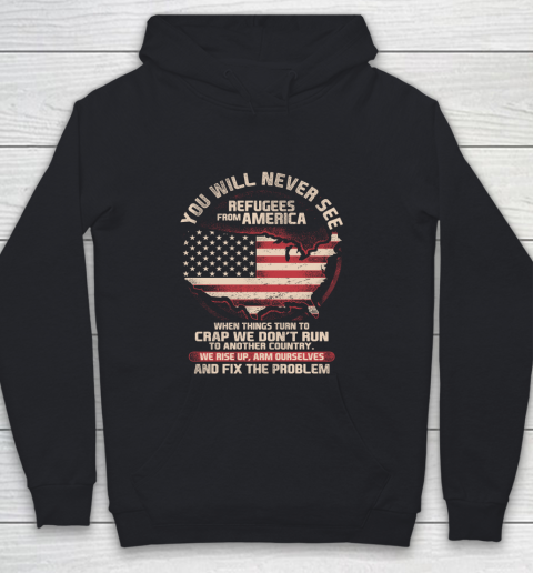 Veteran Shirt Patriot Refugees From America Youth Hoodie