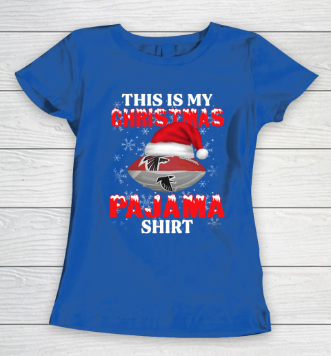 Atlanta Falcons This Is My Christmas Pajama Shirt NFL Women's T-Shirt 8