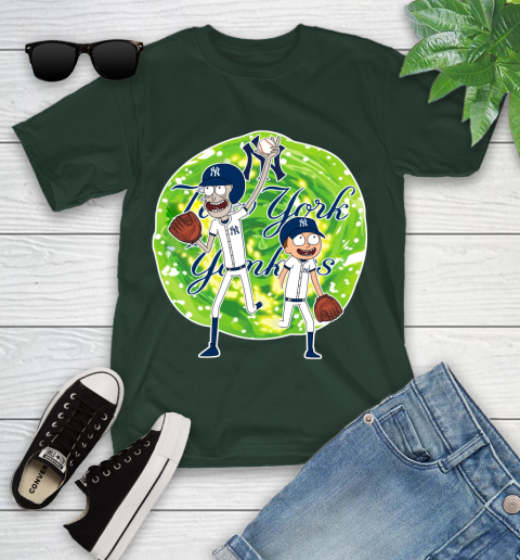 MLB New York Yankees Rick And Morty Baseball Sports Youth T-Shirt 5