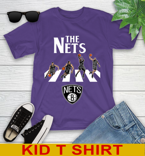 NBA Basketball Brooklyn Nets The Beatles Rock Band Shirt Youth T-Shirt 3
