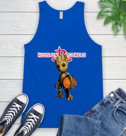 Houston Rockets NBA Basketball Groot Marvel Guardians Of The Galaxy Tank Top 5