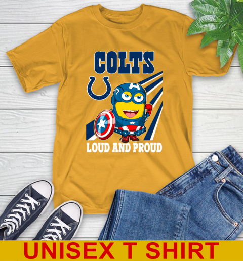 NFL Football Indianapolis Colts Captain America Marvel Avengers Minion Shirt T-Shirt 2