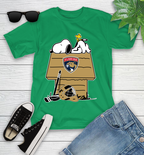 Florida Panthers NHL Hockey Snoopy Woodstock The Peanuts Movie Youth T-Shirt 6