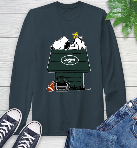 New York Jets NFL Football Snoopy Woodstock The Peanuts Movie Long Sleeve T-Shirt 8