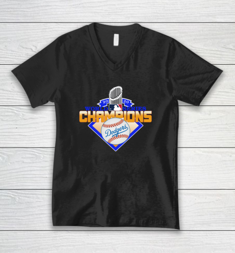 Los Angeles Dodgers 2020 World Series Champions V-Neck T-Shirt