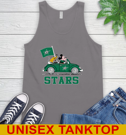 NHL Hockey Dallas Stars Pluto Mickey Driving Disney Shirt Tank Top 7